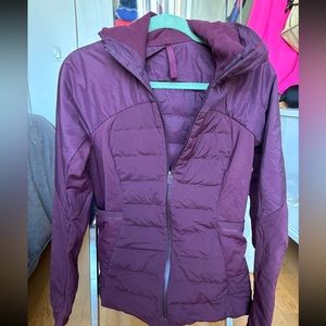 lululemon down for it all jacket size 10